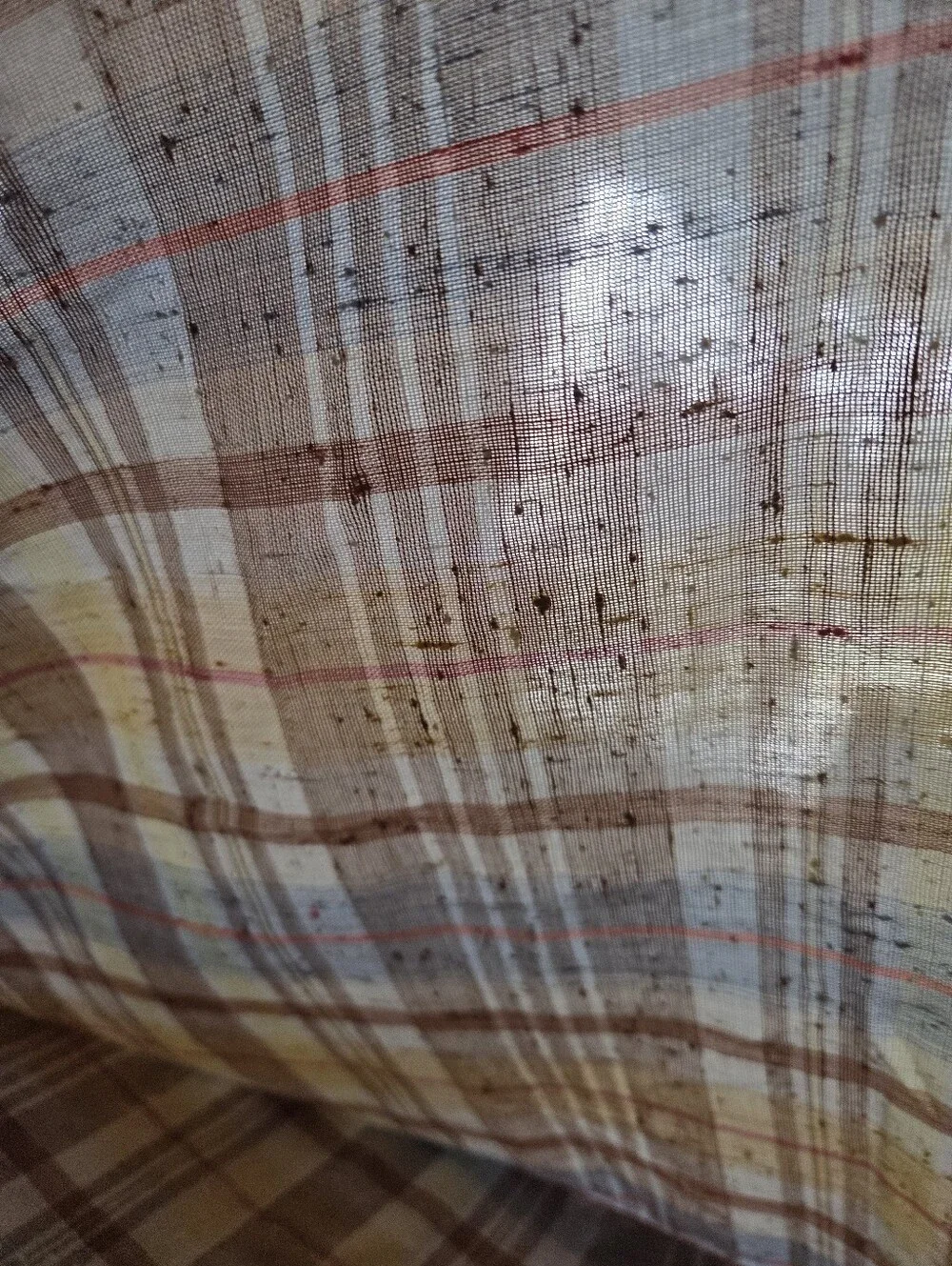 Vintage Classic Plaid Textured 100% Cotton Warm Colors 3.1 Yards
